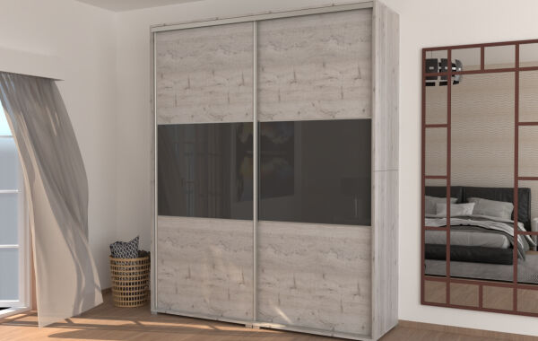 Dubai I. ruhaliftes tolóajtós gardrób 200cm