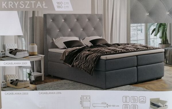 Krysztal Boxspring franciaágy 140cm / 160cm/ 180cm