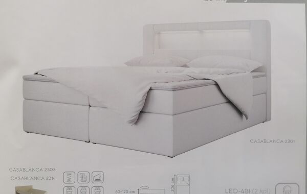 Gold Boxspring franciaágy Led világítással 140cm/160cm/180cm