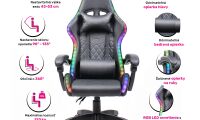 Mafiro gamer forgószék RGB világítással